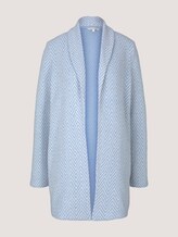 strukturierter Cardigan - Frauen - mid blue white structure strukturierter Cardigan - Frauen - mid blue white structure - 7 - TOM TAILOR Denim