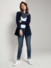 Strukturierter Cardigan mit Bio-Baumwolle - Frauen - Sky Captain Blue Strukturierter Cardigan mit Bio-Baumwolle - Frauen - Sky Captain Blue - 3 - TOM TAILOR