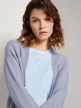 Strukturierter Cardigan mit Bio-Baumwolle - Frauen - comfort grey melange Strukturierter Cardigan mit Bio-Baumwolle - Frauen - comfort grey melange - 9 - TOM TAILOR