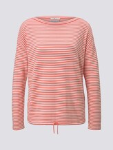 Gestreifter Pullover mit LENZING™ ECOVERO™ - Frauen - peach offwhite striped Gestreifter Pullover mit LENZING™ ECOVERO™ - Frauen - peach offwhite striped - 7 - TOM TAILOR