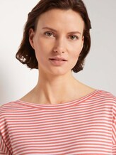 Gestreifter Pullover mit LENZING™ ECOVERO™ - Frauen - peach offwhite striped Gestreifter Pullover mit LENZING™ ECOVERO™ - Frauen - peach offwhite striped - 9 - TOM TAILOR