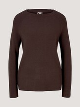 Pullover mit Raglanärmeln - Frauen - java dark brown Pullover mit Raglanärmeln - Frauen - java dark brown - 7 - TOM TAILOR