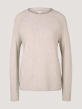 Pullover mit Raglanärmeln - Frauen - cold beige melange Pullover mit Raglanärmeln - Frauen - cold beige melange - 7 - TOM TAILOR