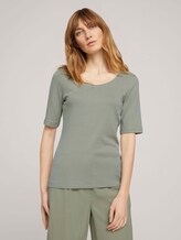 Basic T-Shirt - Frauen - Prairie Grass Green Basic T-Shirt - Frauen - Prairie Grass Green - 1 - TOM TAILOR
