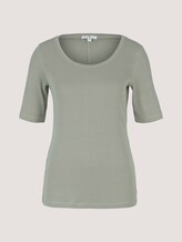 Basic T-Shirt - Frauen - Prairie Grass Green Basic T-Shirt - Frauen - Prairie Grass Green - 7 - TOM TAILOR