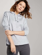 Hoodie mit Seitenschlitzen - Frauen - comfort grey melange Hoodie mit Seitenschlitzen - Frauen - comfort grey melange - 5 - TOM TAILOR