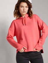 Hoodie met zijsplitten - Vrouwen - strong peach tone Hoodie met zijsplitten - Vrouwen - strong peach tone - 5 - TOM TAILOR