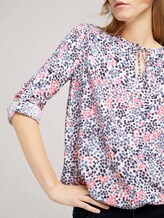 Gemusterte Bluse mit LENZINGTM ECOVEROTM - Frauen - white multicolor flower design Gemusterte Bluse mit LENZINGTM ECOVEROTM - Frauen - white multicolor flower design - 10 - TOM TAILOR