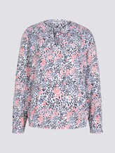 Gemusterte Bluse mit LENZINGTM ECOVEROTM - Frauen - white multicolor flower design Gemusterte Bluse mit LENZINGTM ECOVEROTM - Frauen - white multicolor flower design - 7 - TOM TAILOR
