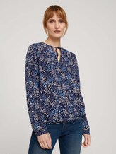 Bedrukte blouse met LENZINGTM ECOVEROTM - Vrouwen - navy multicolor flower design Bedrukte blouse met LENZINGTM ECOVEROTM - Vrouwen - navy multicolor flower design - 1 - TOM TAILOR