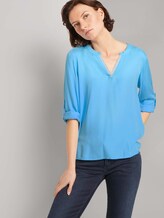 Bluse mit LENZING™ ECOVERO™ - Frauen - Clear Light Blue Bluse mit LENZING™ ECOVERO™ - Frauen - Clear Light Blue - 5 - TOM TAILOR