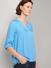 Bluse mit LENZING™ ECOVERO™ - Frauen - Clear Light Blue Bluse mit LENZING™ ECOVERO™ - Frauen - Clear Light Blue - 9 - TOM TAILOR