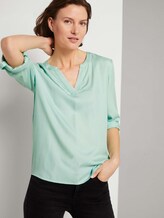 Blouse met plooidetail met LENZINGTM ECOVEROTM - Vrouwen - minty green Blouse met plooidetail met LENZINGTM ECOVEROTM - Vrouwen - minty green - 5 - TOM TAILOR