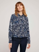 Hemdbluse mit LENZING™ ECOVERO™ und Turn-Up Ärmel - Frauen - navy yellow flower design Hemdbluse mit LENZING™ ECOVERO™ und Turn-Up Ärmel - Frauen - navy yellow flower design - 1 - TOM TAILOR
