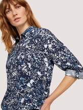 Hemdbluse mit LENZING™ ECOVERO™ und Turn-Up Ärmel - Frauen - navy yellow flower design Hemdbluse mit LENZING™ ECOVERO™ und Turn-Up Ärmel - Frauen - navy yellow flower design - 9 - TOM TAILOR