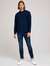 textured t-shirt with organic cotton - Men - Sky Captain Blue Non-Solid textured t-shirt with organic cotton - Men - Sky Captain Blue Non-Solid - 3 - TOM TAILOR Denim