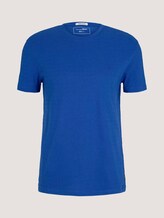 strukturiertes T-Shirt mit Bio-Baumwolle - Männer - Shiny Royal Non Solid strukturiertes T-Shirt mit Bio-Baumwolle - Männer - Shiny Royal Non Solid - 7 - TOM TAILOR Denim