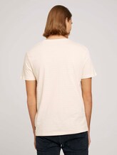 structured T-shirt made with organic cotton - Men - soft beige melange structured T-shirt made with organic cotton - Men - soft beige melange - 2 - TOM TAILOR Denim
