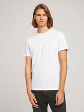 strukturiertes T-Shirt mit Bio-Baumwolle - Männer - White strukturiertes T-Shirt mit Bio-Baumwolle - Männer - White - 1 - TOM TAILOR Denim