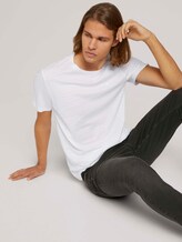 strukturiertes T-Shirt mit Bio-Baumwolle - Männer - White strukturiertes T-Shirt mit Bio-Baumwolle - Männer - White - 5 - TOM TAILOR Denim