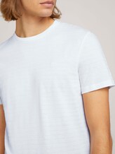 strukturiertes T-Shirt mit Bio-Baumwolle - Männer - White strukturiertes T-Shirt mit Bio-Baumwolle - Männer - White - 9 - TOM TAILOR Denim
