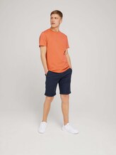 strukturiertes T-Shirt mit Bio-Baumwolle - Männer - orange lobster melange strukturiertes T-Shirt mit Bio-Baumwolle - Männer - orange lobster melange - 3 - TOM TAILOR Denim