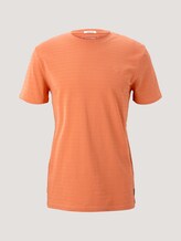 strukturiertes T-Shirt mit Bio-Baumwolle - Männer - orange lobster melange strukturiertes T-Shirt mit Bio-Baumwolle - Männer - orange lobster melange - 7 - TOM TAILOR Denim