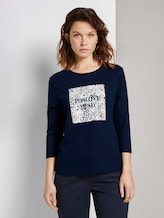 Fotoprint Langarmshirt mit Bio-Baumwolle - Frauen - Sky Captain Blue Fotoprint Langarmshirt mit Bio-Baumwolle - Frauen - Sky Captain Blue - 1 - TOM TAILOR