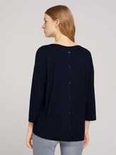 Strukturiertes Shirt im Loose Fit mit LENZINGTM ECOVEROTM - Frauen - Sky Captain Blue Strukturiertes Shirt im Loose Fit mit LENZINGTM ECOVEROTM - Frauen - Sky Captain Blue - 2 - TOM TAILOR