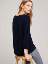Strukturiertes Shirt im Loose Fit mit LENZINGTM ECOVEROTM - Frauen - Sky Captain Blue Strukturiertes Shirt im Loose Fit mit LENZINGTM ECOVEROTM - Frauen - Sky Captain Blue - 5 - TOM TAILOR