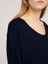 Strukturiertes Shirt im Loose Fit mit LENZINGTM ECOVEROTM - Frauen - Sky Captain Blue Strukturiertes Shirt im Loose Fit mit LENZINGTM ECOVEROTM - Frauen - Sky Captain Blue - 9 - TOM TAILOR