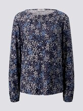 Gemustertes Blusenshirt mit LENZING™ ECOVERO™ - Frauen - navy multicolor flower design Gemustertes Blusenshirt mit LENZING™ ECOVERO™ - Frauen - navy multicolor flower design - 7 - TOM TAILOR