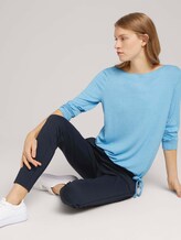 Gestreiftes Langarmshirt - Frauen - Clear Light Blue Melange Gestreiftes Langarmshirt - Frauen - Clear Light Blue Melange - 5 - TOM TAILOR