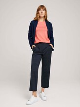 Gestreiftes Langarmshirt - Frauen - strong peach melange Gestreiftes Langarmshirt - Frauen - strong peach melange - 3 - TOM TAILOR