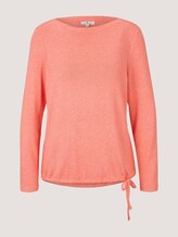 Gestreiftes Langarmshirt - Frauen - strong peach melange Gestreiftes Langarmshirt - Frauen - strong peach melange - 7 - TOM TAILOR