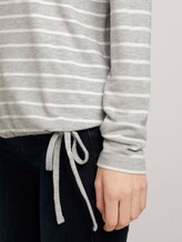 Gestreiftes Langarmshirt - Frauen - grey melange offwhite stripe Gestreiftes Langarmshirt - Frauen - grey melange offwhite stripe - 10 - TOM TAILOR