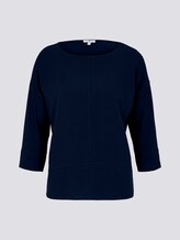 Loose Fit Shirt im Materialmix - Frauen - Sky Captain Blue Loose Fit Shirt im Materialmix - Frauen - Sky Captain Blue - 7 - TOM TAILOR