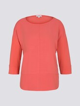 Loose Fit Shirt im Materialmix - Frauen - strong peach tone Loose Fit Shirt im Materialmix - Frauen - strong peach tone - 7 - TOM TAILOR