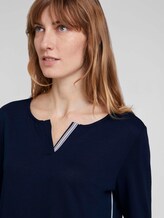 Langarmshirt mit Henleyausschnitt - Frauen - Sky Captain Blue Langarmshirt mit Henleyausschnitt - Frauen - Sky Captain Blue - 9 - TOM TAILOR