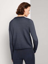 Kurzer Cardigan mit Knopfleiste - Frauen - Sky Captain Blue Kurzer Cardigan mit Knopfleiste - Frauen - Sky Captain Blue - 2 - TOM TAILOR