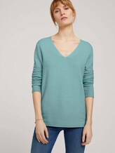 Strukturierter Pullover mit Bio-Baumwolle - Frauen - soft leaf green Strukturierter Pullover mit Bio-Baumwolle - Frauen - soft leaf green - 5 - TOM TAILOR