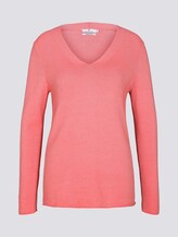 Strukturierter Pullover mit Bio-Baumwolle - Frauen - strong peach tone Strukturierter Pullover mit Bio-Baumwolle - Frauen - strong peach tone - 7 - TOM TAILOR