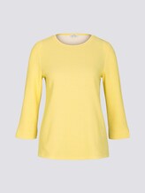 Strukturiertes Sweatshirt mit Seitenschlitzen - Frauen - yellow white mini structure Strukturiertes Sweatshirt mit Seitenschlitzen - Frauen - yellow white mini structure - 7 - TOM TAILOR
