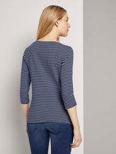 Gestreiftes Shirt - Frauen - navy white small stripe Gestreiftes Shirt - Frauen - navy white small stripe - 2 - TOM TAILOR