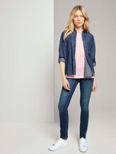 Gestreiftes Shirt mit kleiner Stickerei - Frauen - white peach small stripe Gestreiftes Shirt mit kleiner Stickerei - Frauen - white peach small stripe - 3 - TOM TAILOR