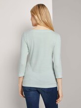 Gestreiftes Shirt - Frauen - white green small stripe Gestreiftes Shirt - Frauen - white green small stripe - 2 - TOM TAILOR