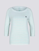 Gestreiftes Shirt - Frauen - white green small stripe Gestreiftes Shirt - Frauen - white green small stripe - 7 - TOM TAILOR