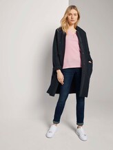 Gestreiftes Henley Shirt mit Bio-Baumwolle - Frauen - offwhite peach small stripe Gestreiftes Henley Shirt mit Bio-Baumwolle - Frauen - offwhite peach small stripe - 3 - TOM TAILOR