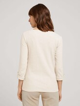 Gestreept T-shirt van biologisch katoen - Vrouwen - offwhite green small stripe Gestreept T-shirt van biologisch katoen - Vrouwen - offwhite green small stripe - 2 - TOM TAILOR