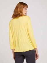 gemustertes T-Shirt mit elatsischem Saum - Frauen - smooth yellow gemustertes T-Shirt mit elatsischem Saum - Frauen - smooth yellow - 2 - TOM TAILOR